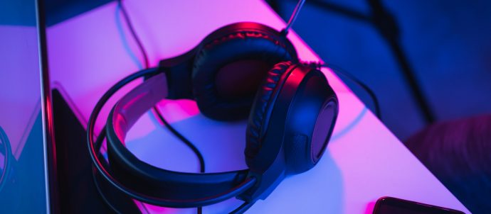 Headphones on a table