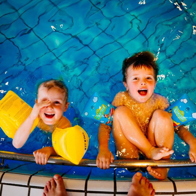 Children in pool