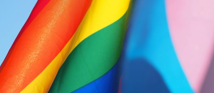 Pride and Trans flags