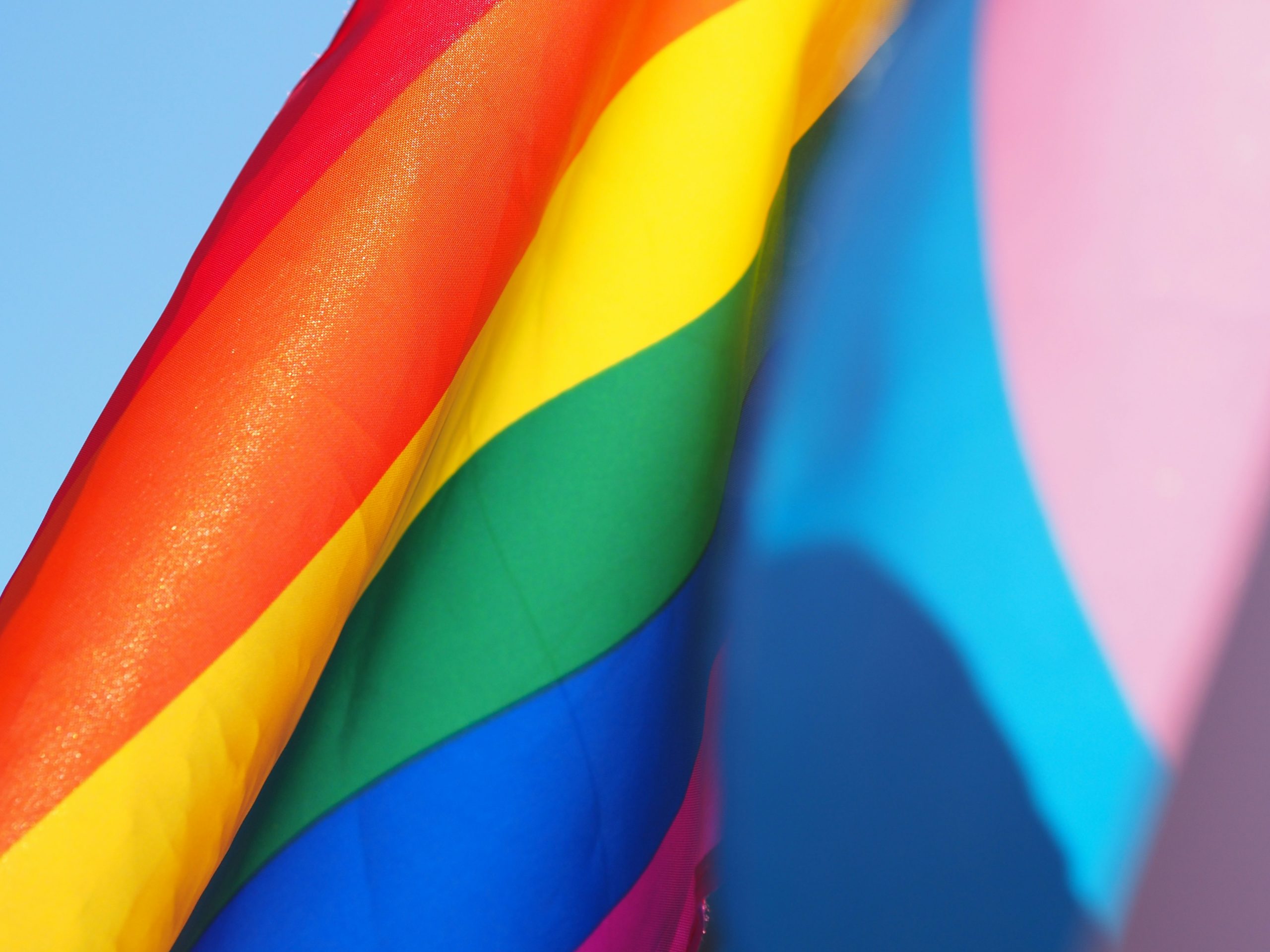 Pride and Trans flags