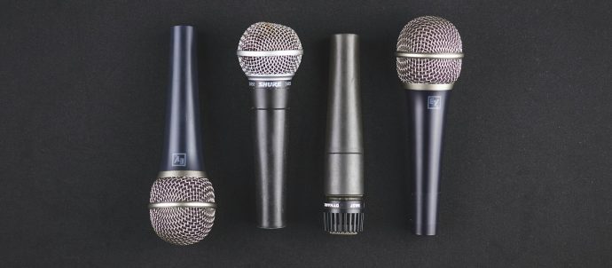 Microphones on a table